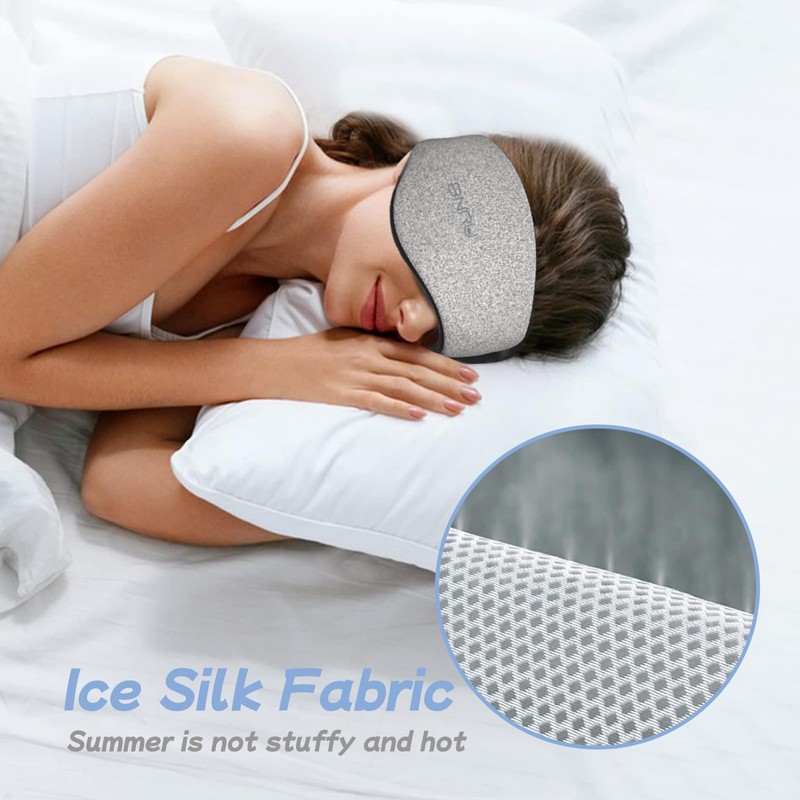 Sleep Mask Eye Mask with Adjustable Headband for Men and