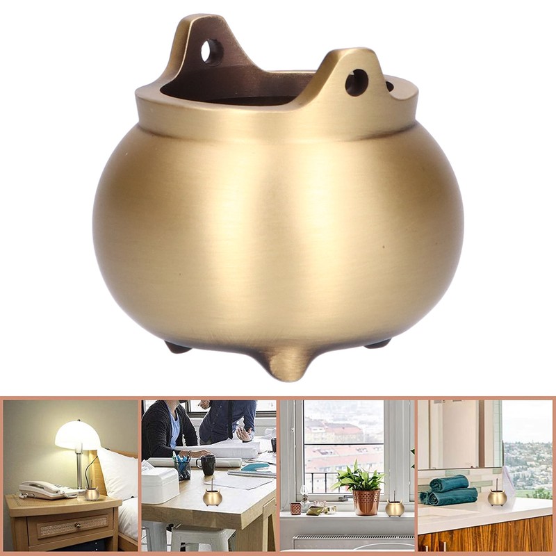 Mini Incense Burner Copper 3 Legs Incense Stick Holder for