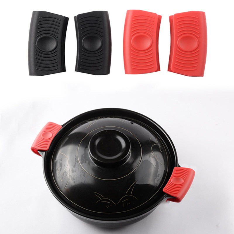 WUMUZAI 4 Pack Silicone Pot Handle Covers, Heat Resistant, Non