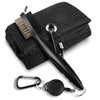 AWAVM Golf Club Brush and Microfibe Towel Kit, with Carabiner