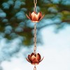 Rifachua 8.5ft Rain Chain for Gutters Downspouts Outside, Copper Plated