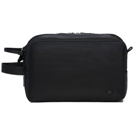 Purevave Large Compact Mens Toiletry Travel Bag Hanging, Mens Dopp Kit for Travel Waterproof, Wash Pouch Black