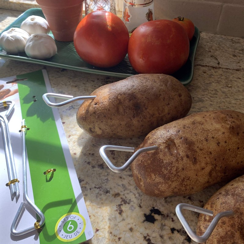 Fox Run Potato Baking Rods, Aluminum, Set of 6, Metallic