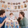 4PCS Bär Happy Birthday Girlande Banner CHUNLINLAODA-Bär Deko Geburtstag Girlande