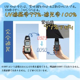 Sun Parasol, UV Protection, Completely Blackout, Heat Blocking, Folding Umbrella, Compact, For Both Sunny and Rainy Weather, Sun Protection, Heatstroke Prevention, Floral × White