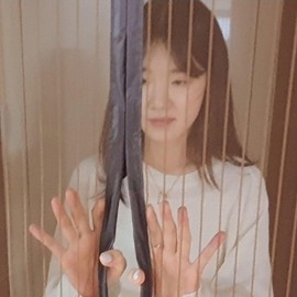 Magnetic Stripe Detachable Velcro Entrance Screen Door 100x210cm Brown