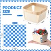 Thyle 60 Pcs/30 Sets One Pint Wood Berry Basket with