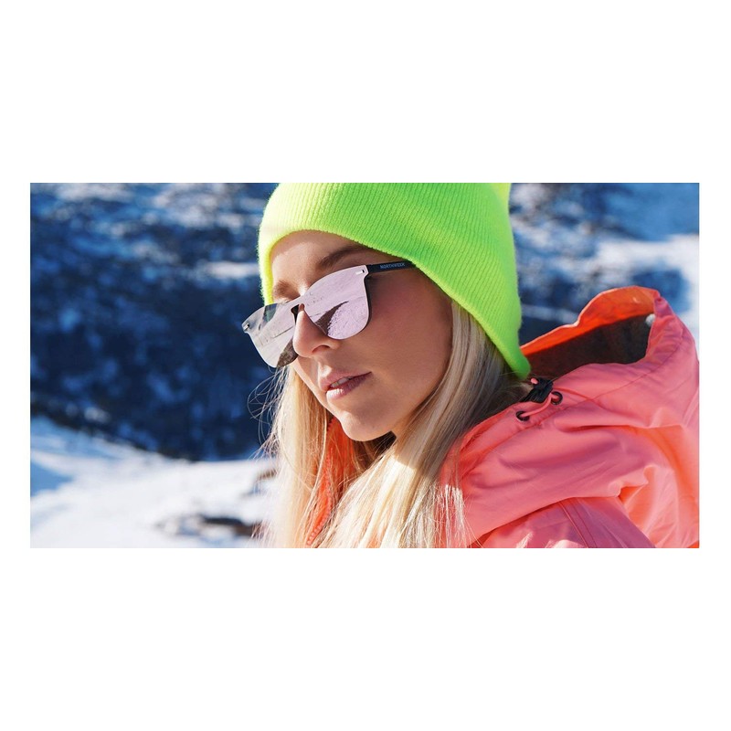 Northweek Unisex Wall Phantom Sunglasses, Black - Rose Gold Polarised