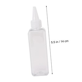 Beavorty 15pcs Plastic Hair Dye Bottles Pointed Tip Hair Coloring Applicator Container for Easy Squeezing for Shampoo and Treatment Applications