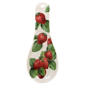 The Leonardo Collection Strawberry Field Spoon Rest for Kitchen & Home | Lovely Spoon Holder for Kitchen Accessories | | Heat Resistant Spoon Rest for All Types of Spoons