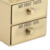 Tooth Box Metal Cute BearShape Storage Case with 2 Drawers