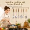 14 Pcs Stainless Steel Kitchen Utensils Set - Wooden Handle