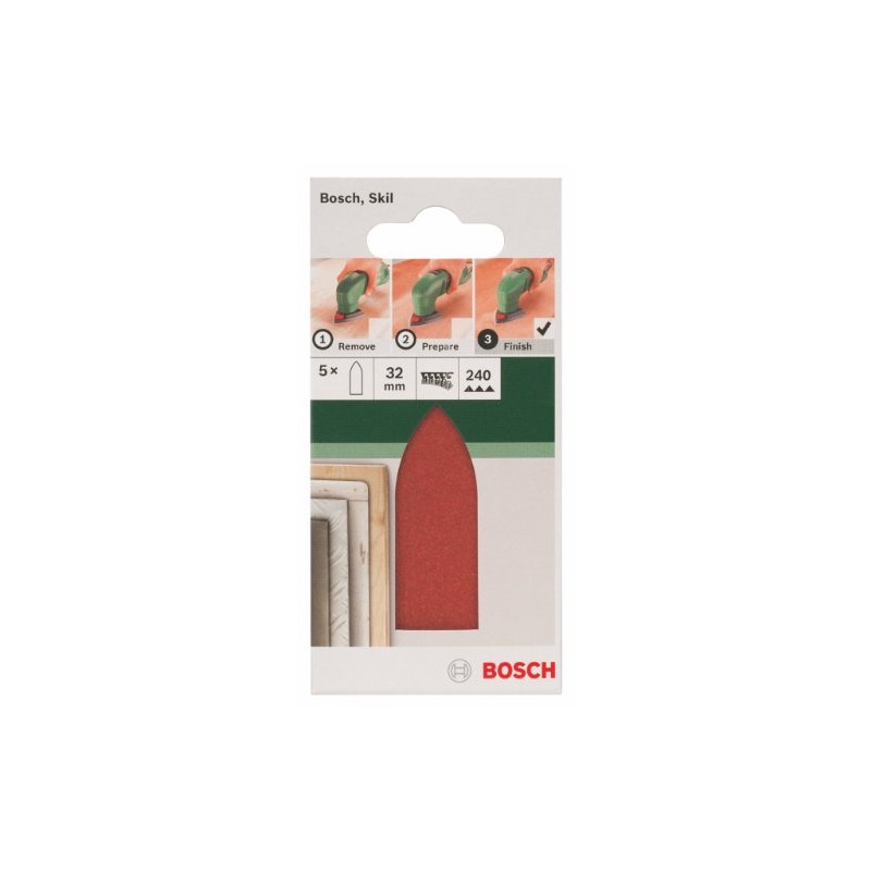 Bosch 2609256A40 Sanding Sheets for Delta Sander Set of 5