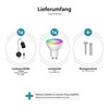 ledscom.de Waika Reading Lamp with Gooseneck Plug Switch Matte Black
