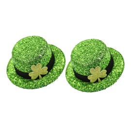 Minkissy Top Hat Hairpin 3-leaf Patrick's Day Party Accessory Elegant Festival Headdress