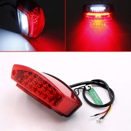 SUNDELY® UNIVERSAL MOTORCYCLE BIKE LED REAR TAIL BRAKE STOP NUMBER PLATE LIGHT E-mark 557444