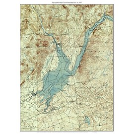 Great Sacandaga Lake - 1937 USGS Old Topographic Map Custom Composite Reprint New York Eastern Lakes