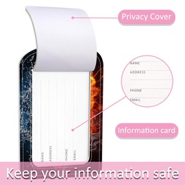 iapodiad 2 Pack Luggage Tag for Suitcase,American Football PU Leather Suitcase Tags Identifiers with Privacy Name Address Labels and Steel Loop for Women Men Travel