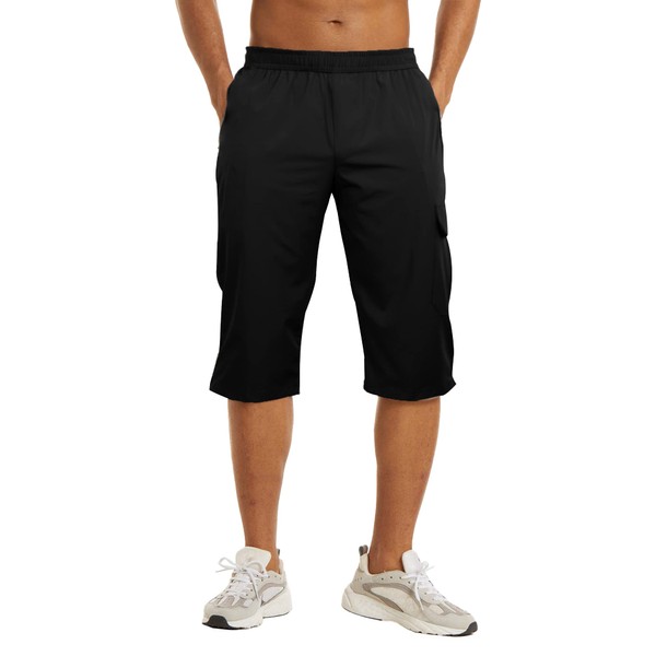 NANAMEEI Cargo Shorts for Men 3/4 Quick Dry Running Shorts