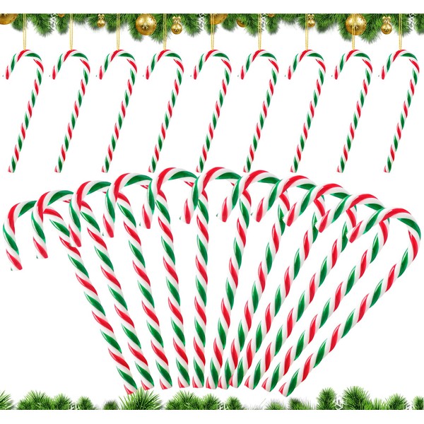 Pack of 24 Christmas Sugar Sticks Red Green Christmas Tree Decorations Christmas Decorations Christmas Tree Decorations (Red Green)