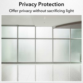 VSUDO Frosted Window Film for Glass, Window Frosting Film, Frosted Window Privacy Film, Window Frost Film, Opaque Window Film for Glass, Frosted Window Film for Office Metting Room - 11.8x78.7 Inch