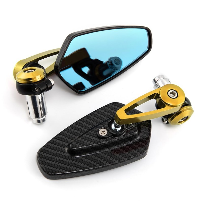 7/8'' Motorcycle End Bar Mirror 22mm Rearview Mirror Universal Motorbike