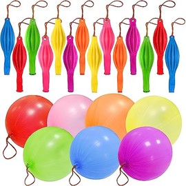 88pcs Punch Balloons, Punching Balloon Party Favors for kids, Neon Bounce Balloons with Rubber Band for Carnival, Fun, Gift Bag Party Favors