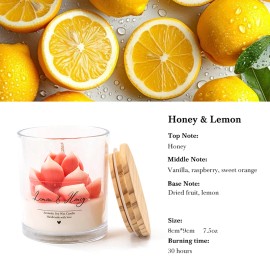 AIKUN Eco-friendly Non-toxic Smokeless Soy Wax Scented Candle Decorative Daisy Flower Aromatherapy Candle for Home Decorcolor: Honey & Lemon, size: 6*7cm, scents: Floral / Plant, candle weight: 7.5oz