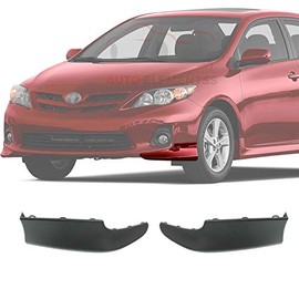 New Front Lower Valance Spoiler Primed Left Driver & Right Passenger Side For 2011-2013 Toyota Corolla Direct Replacement 7685102909 7685202908