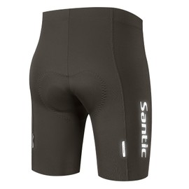 Santic Men's Padded Cycling Shorts with Padding, brown, L