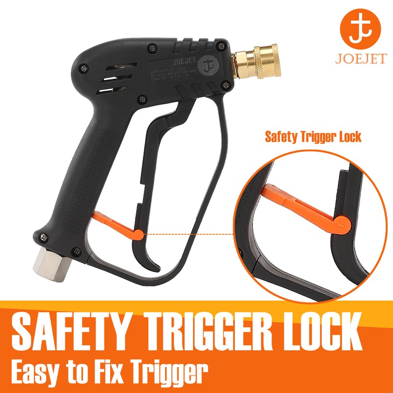 JOEJET Pressure Washer Gun with Swivel, Short Power Washer Gun