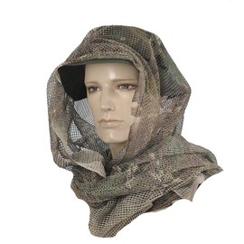 M-Tac Camo Mesh Sniper Veil - Tactical Military Neck Face Head Netting Scarf for Hunting Paintball Wild Photography