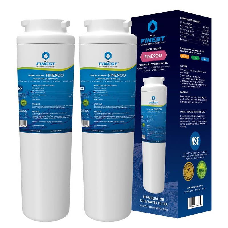 2 X UKF8001 Compatible Water Filter Watermark NSF Approved