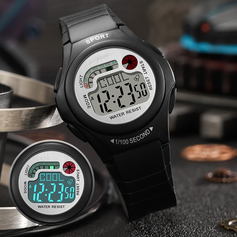 Women Men Digital Waterproof Sports Watch Surfing Watch Multifunctional Watch