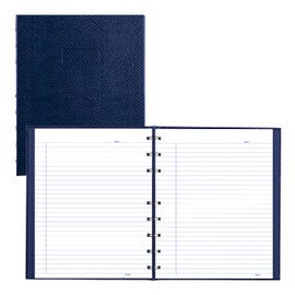 Blueline NotePro™ Executive Notebook, Indexing System, Refillable, Hard Cover, 9.25" x 7.25", 150 Ruled Pages, Indigo Blue (A7150.BLU)
