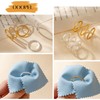 OOOPEL 3 Pcs Silver Rings for Women, Dainty 2mm Thin