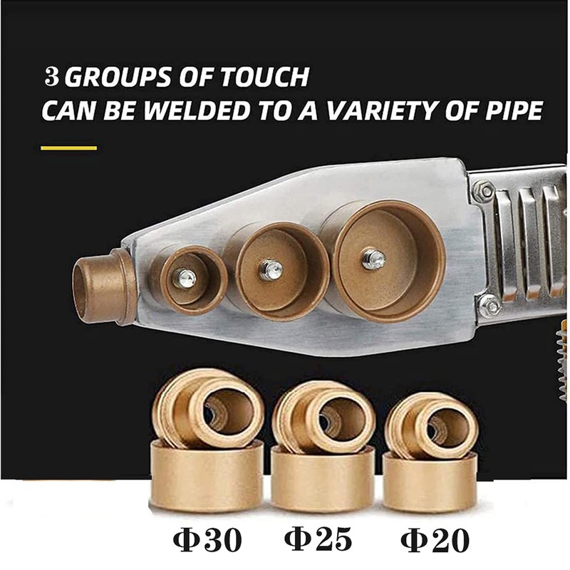Plastic pipe welding tool，Plastic welder kit Contains welding heads of