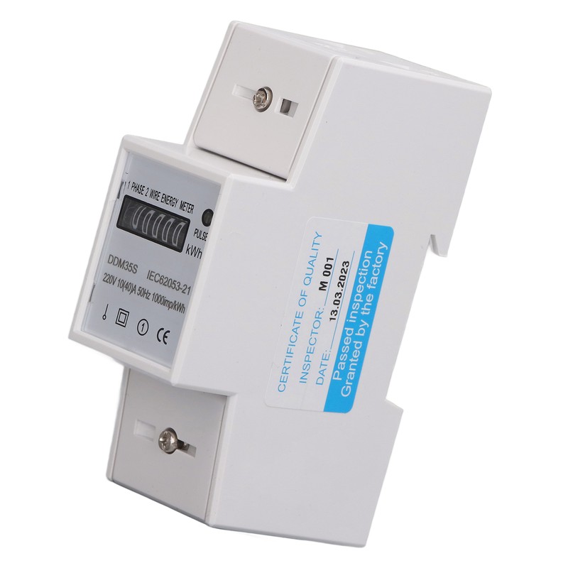 Single Phase Energy Meter Tester Digital Din Rail Electricity Monitor
