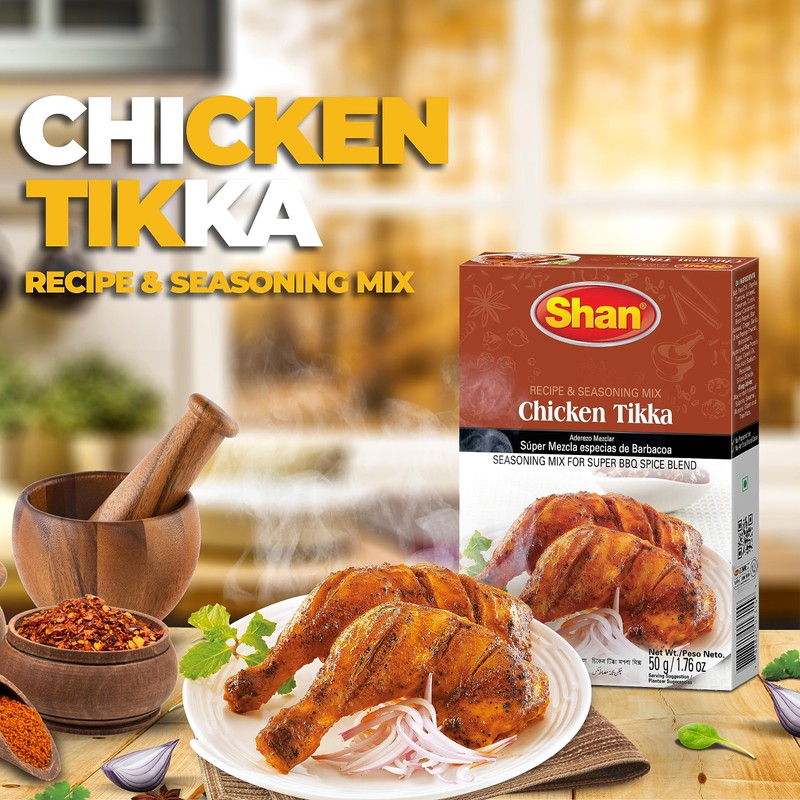 Shan - Chicken Tikka Seasoning Mix (50g) - Seasoning Packets