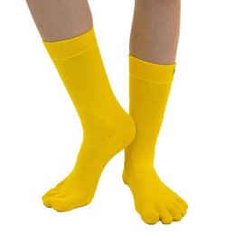 TOETOE - Men, Women Everyday Stretchy Mid-Calf Soft Cotton Seamless Plain Toe Socks, Hygienic, Breathable, UK 4-11, Multi-Pack 3 Pairs