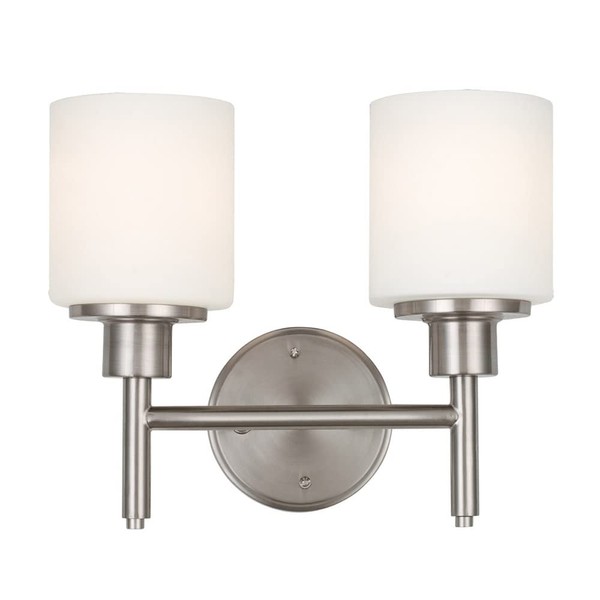 Design House 556191 Aubrey Transitional 2-Light Indoor Wall Light Dimmable