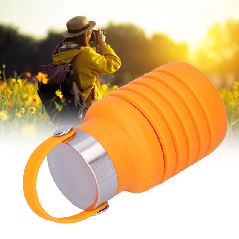 500ml Collapsible Water Bottle Foldable Cup Portable Outdoor Travel Sports