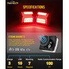 Partsam LED Wireless Trailer Lights Kit Magnetic Towing Tail Lights