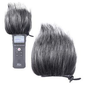 Wind Muff H1 Recorder Outdoor Furry Windscreen, Mic Windshield Wind Cover for Zoom H1n & H1 Handy Recorder by SUNMON