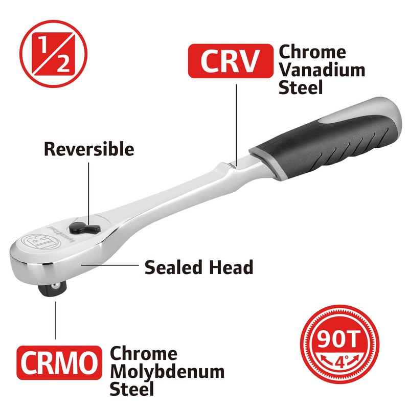 Ingersoll Rand 1/2 Inch Drive 90 Teeth Ratchet with Double