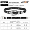 SUOSDEY Rhinestone Belt for Women,Leather Studded Belt for Dress Jeans,