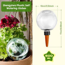 SHENGYIWA 2 Pack 17oz（500ml） Self Watering Globes for Indoor & Outdoor Plants Self Watering Planter Insert