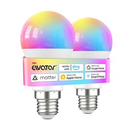 Matter Smart Light Bulb Compatible with Apple HomeKit/Alexa/Google Home, 9W 2 Pack Color Changing Alexa LED Light Bulbs, Voice/App Controlled Dimmable WiFi Lighting for Room
