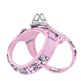 WINHYEPET Truelove Dog Harness Soft Mesh Reflective Breathable Step-In Dog Harness,Easy Adjustment Harness with Safety Buckle for Extra Small and Small Dogs, Vest Harness TLH3013(Orchid Bouquet,M)