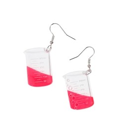 Chemistry Flask Earrings ，Beaker Earrings - Science Earrings ， Medical Earrings, Acrylic, acrylic